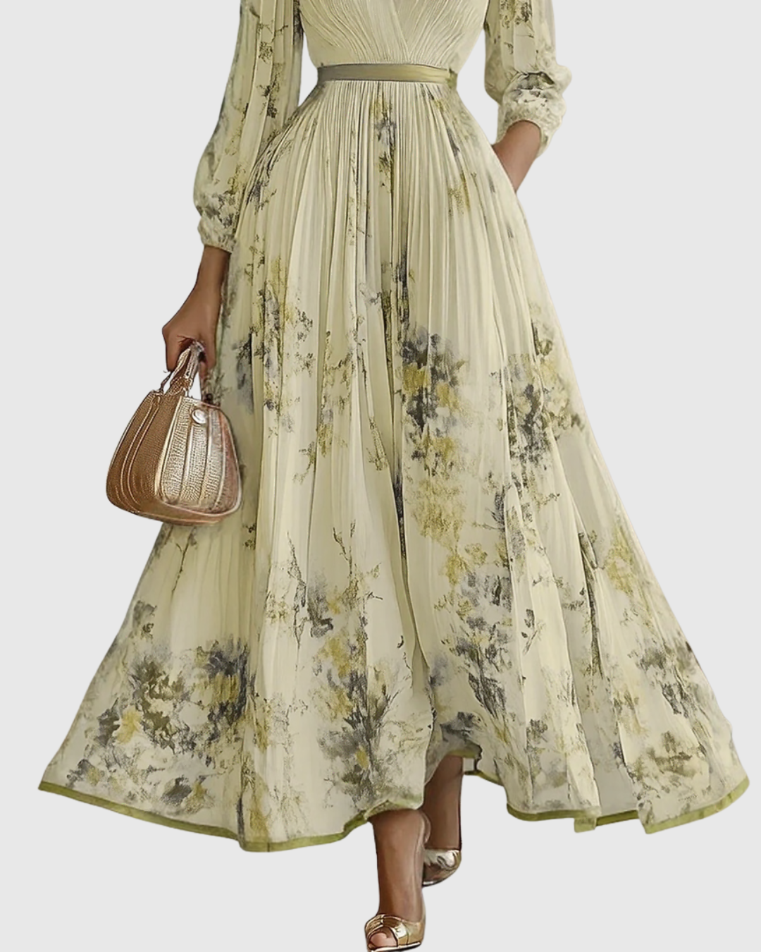 Celestine™ | Elegant Pleated Maxi Dress