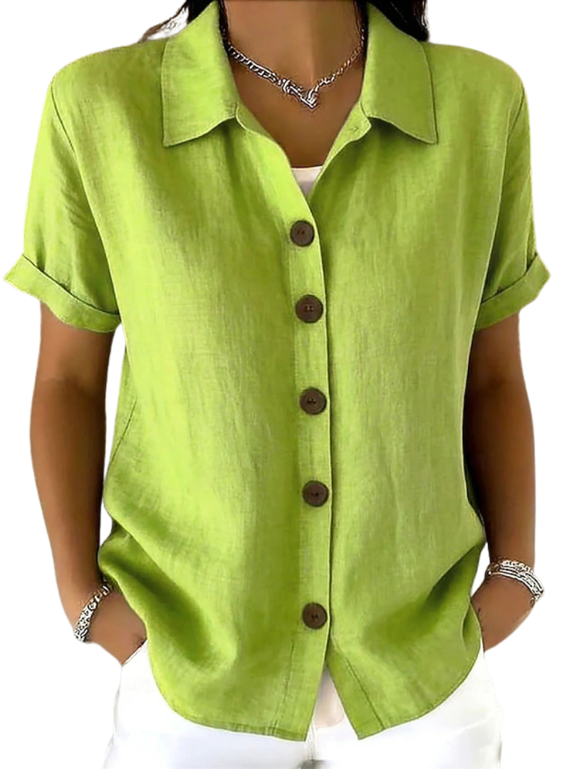 Tilda™ | Relaxed Short Sleeve Button-Front Shirt
