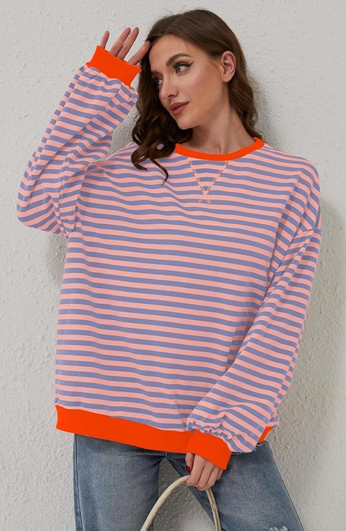 Frandelle™ | Striped Oversized Pullover