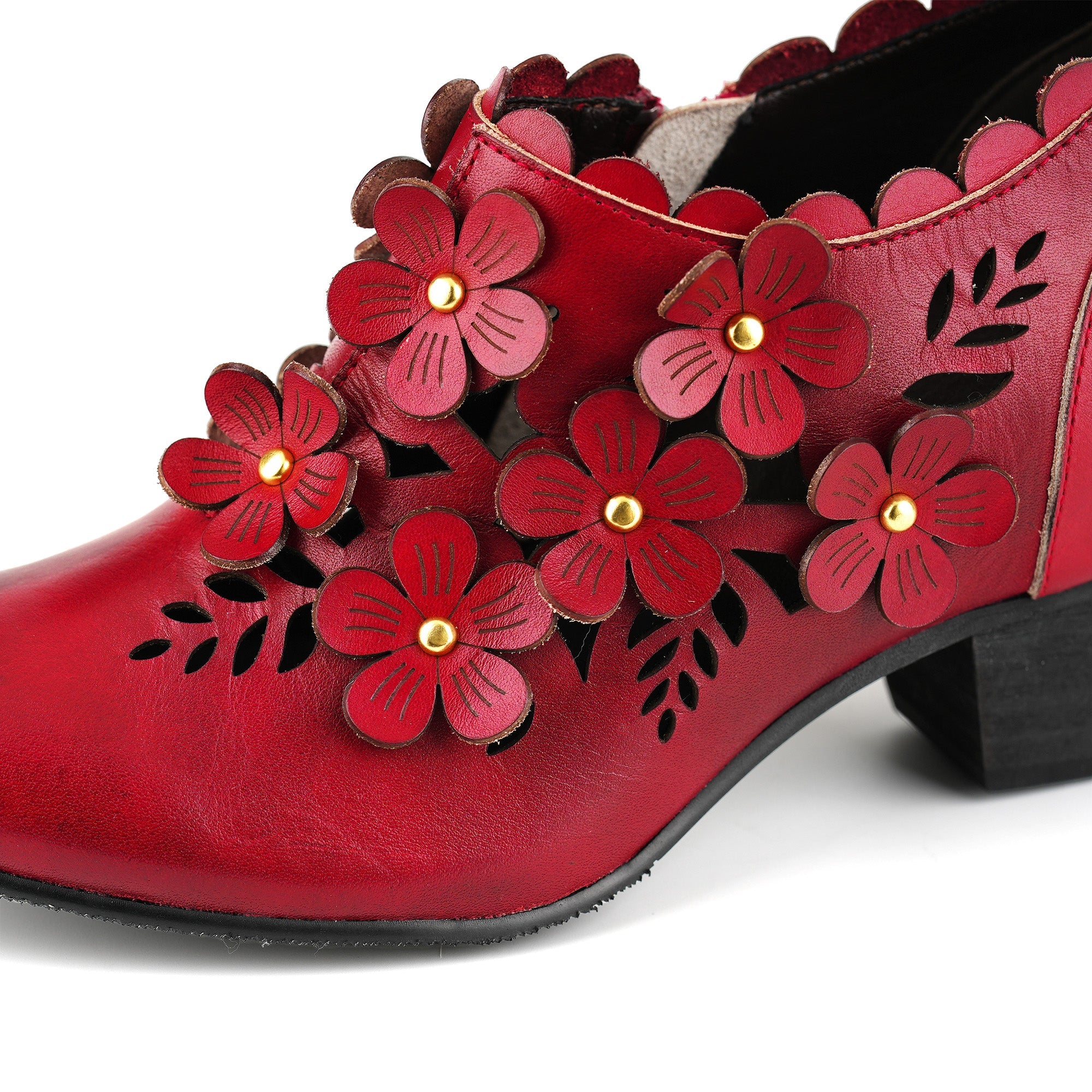 Delfina™ | Floral Cut-Out Bootie Pump