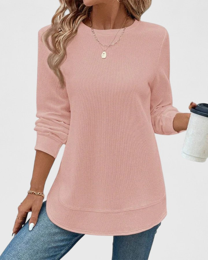 Elegant O-Neck Long Sleeve