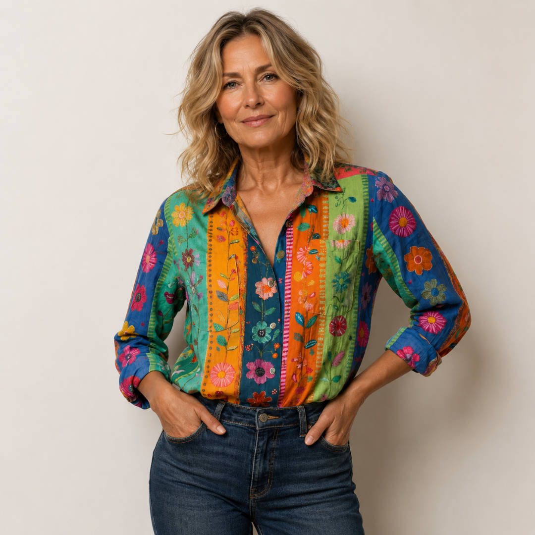 Lilliana™ | Lightweight Botanical Button-Up Shirt