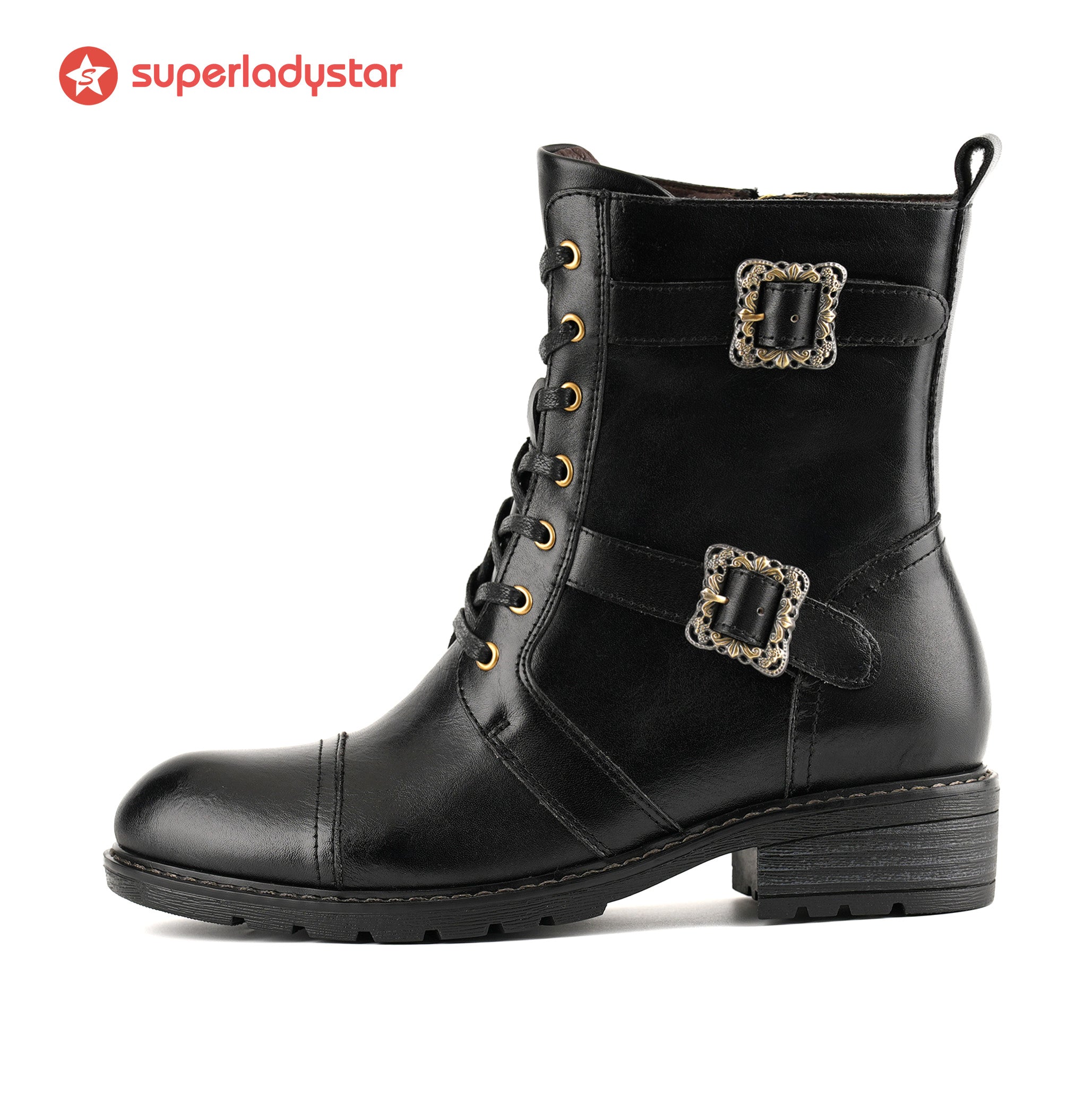 Orlena™ | Floral Lace-Up Ankle Boot