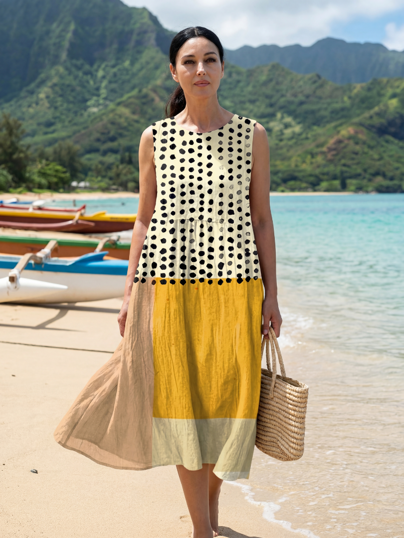 Azora™ | Garden Dot Midi Dress