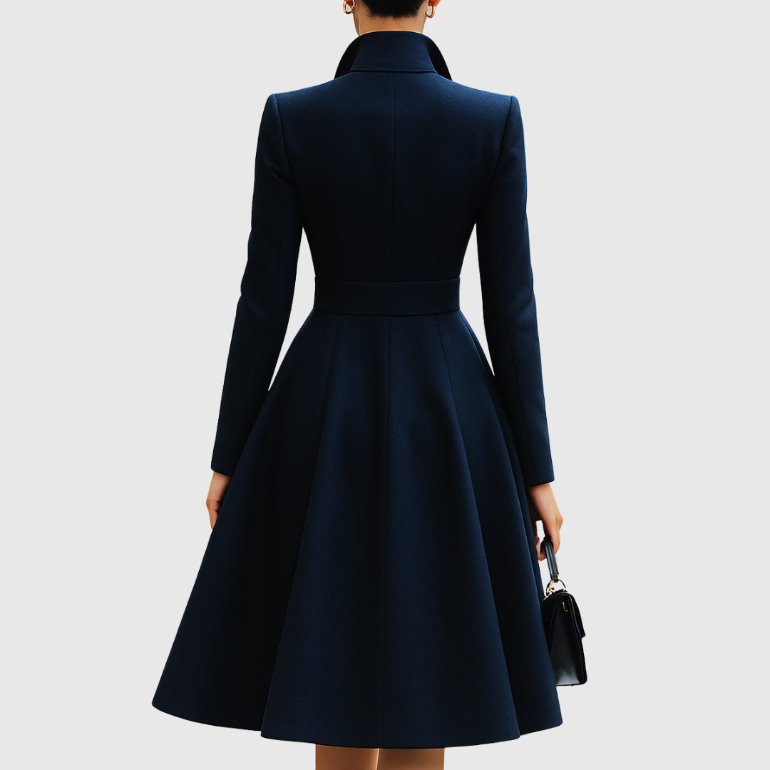 Navy Tailored Fit Coat Dress
