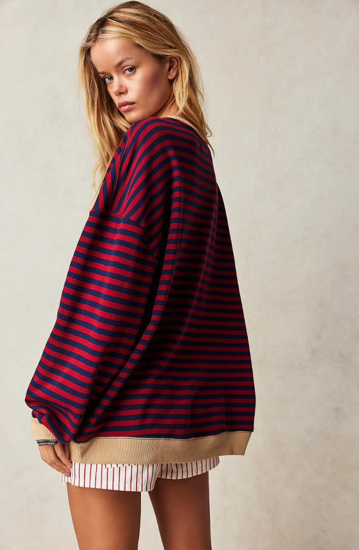 Frandelle™ | Striped Oversized Pullover