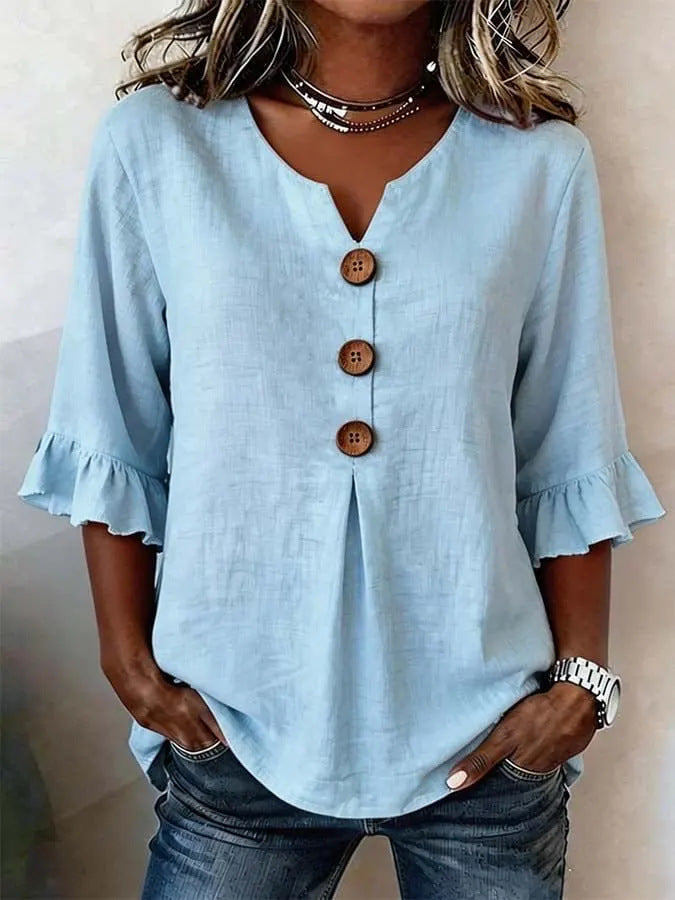 Josephine™ | Ruffle-Sleeve Blouse