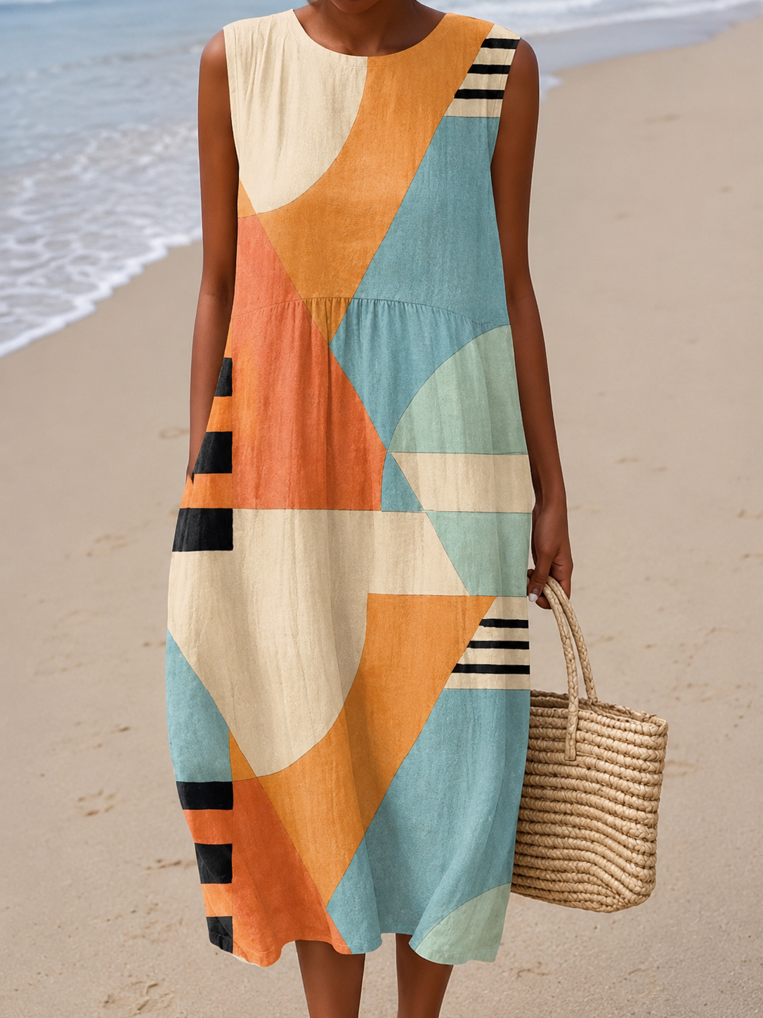 Ravenna™ | Geometric Midi Dress