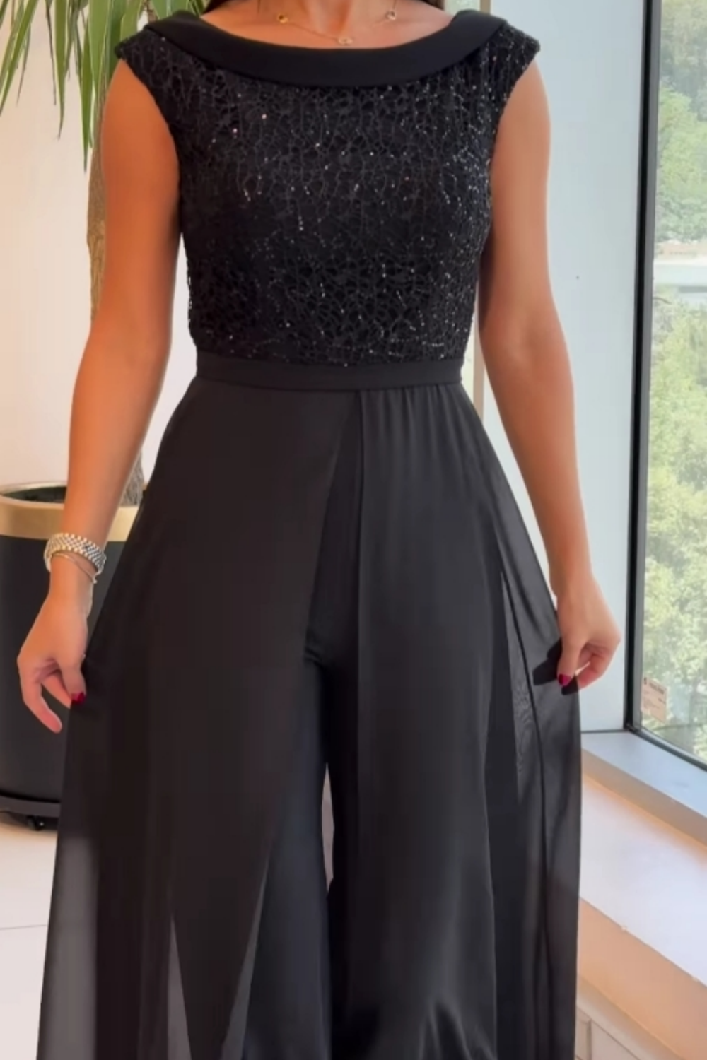 Fontella™ Textured Tulle Jumpsuit
