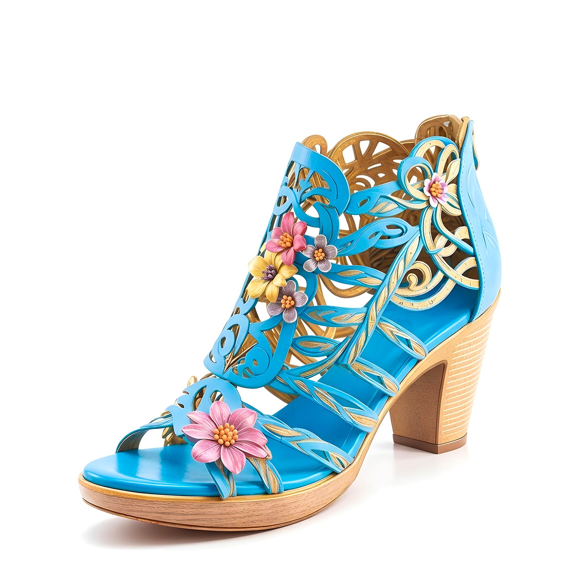 Orvella™ | Blooming Vine Cutout Heeled Sandal