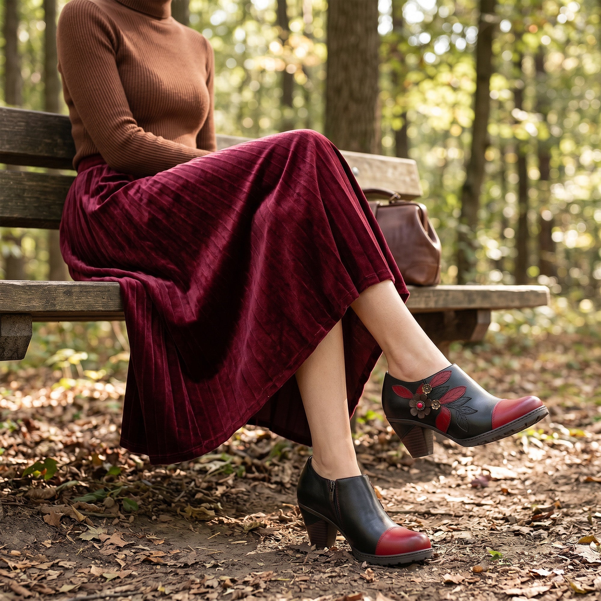 Taveline™ | Retro Boho Floral Charm Pumps
