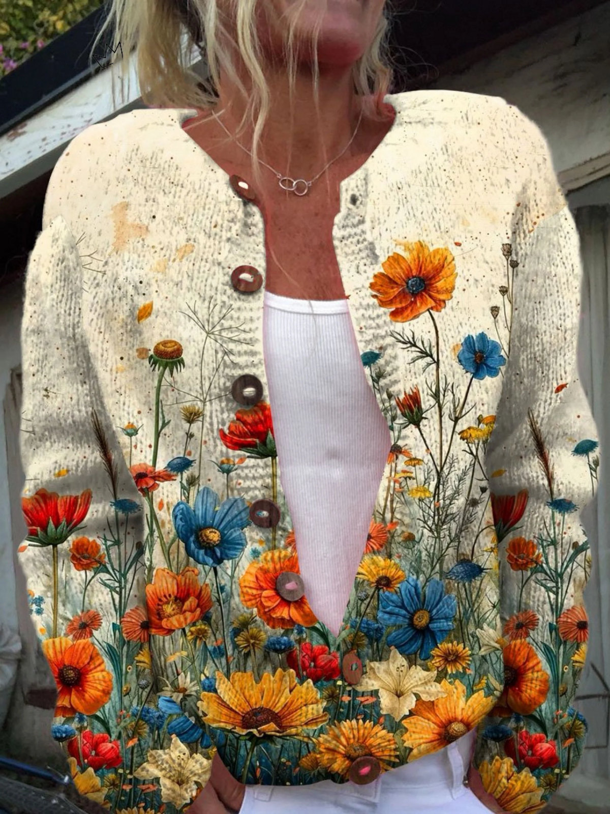 Floraven™ | Vintage Floral Print Cardigan