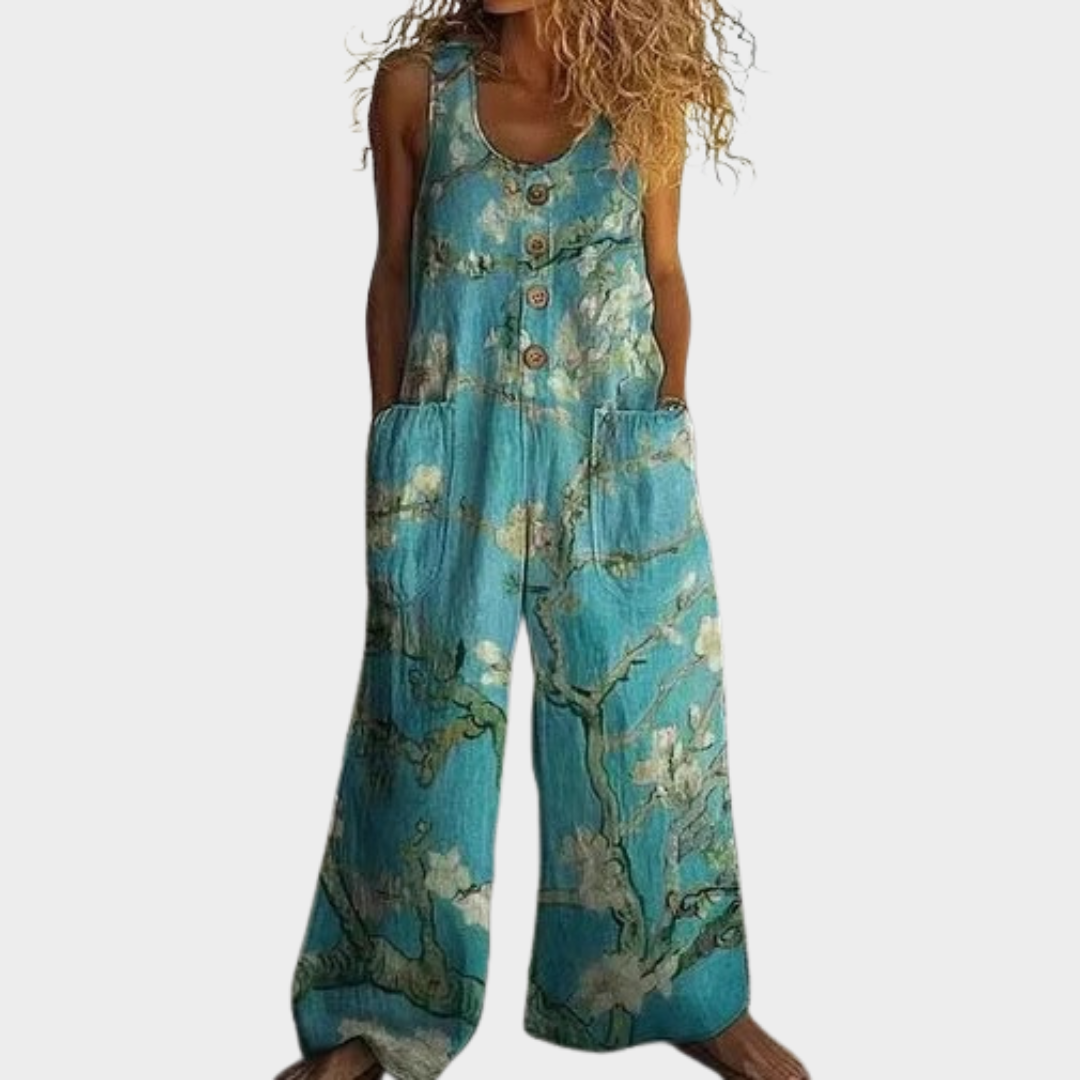 Vyndara™ | Delicate Print Fluid Jumpsuit