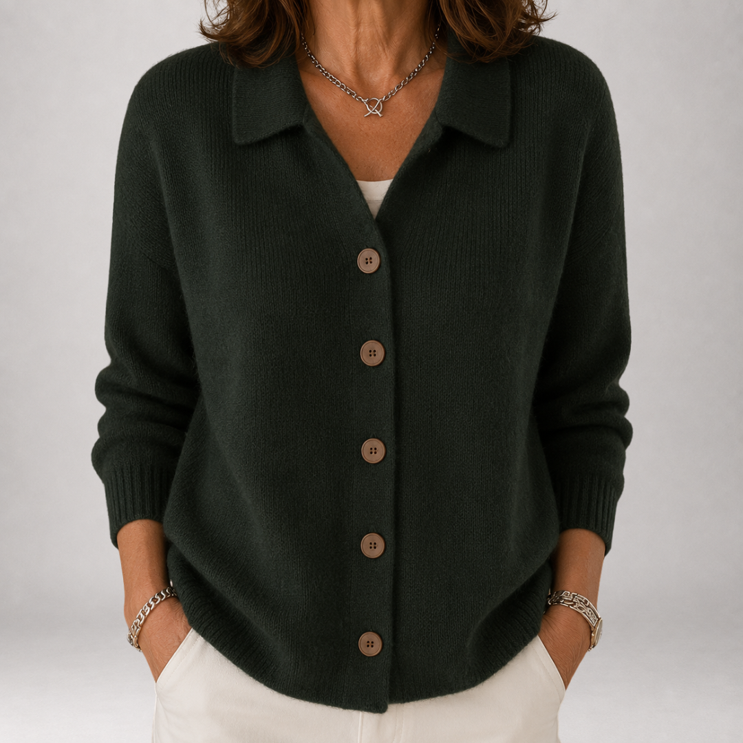 Wrenley™ | Polo Collar Knit Cardigan