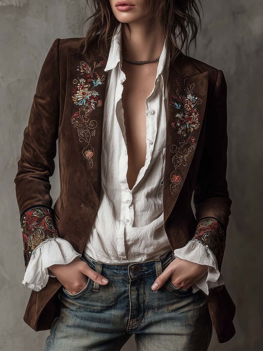 Tiverly™ | Vintage Embroidered Blazer