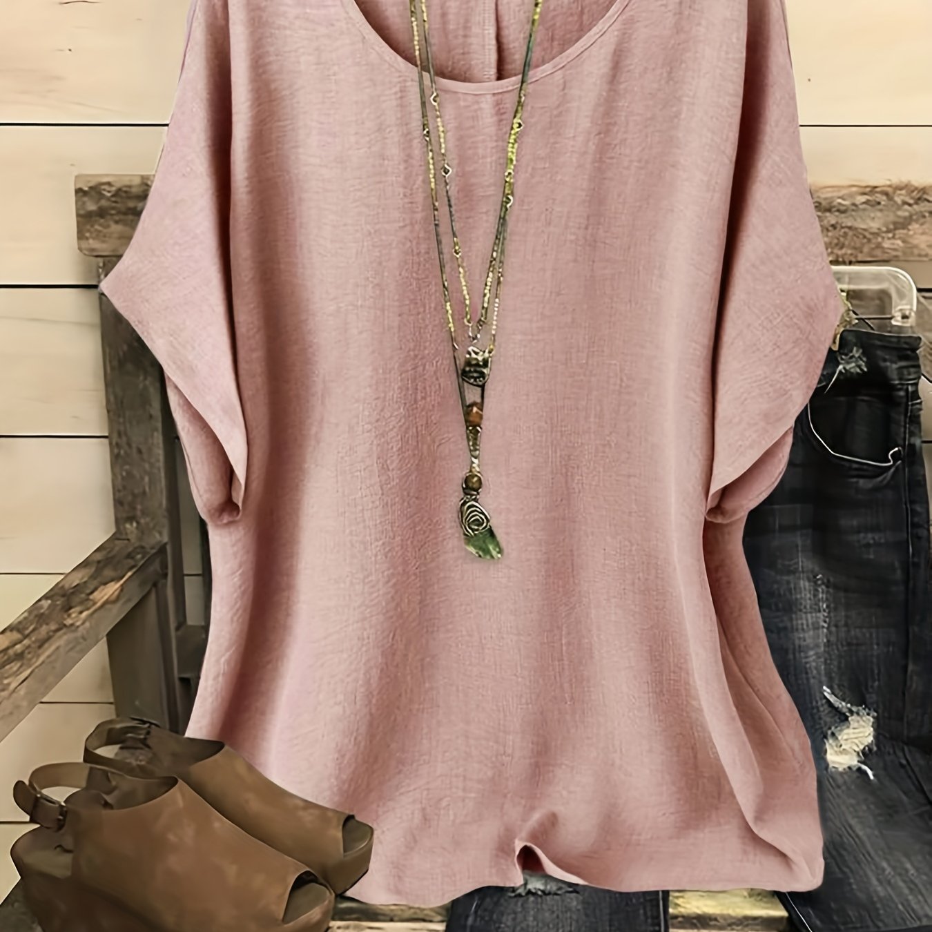 Kiersten™ | Relaxed Round-Neck Short-Sleeve Top
