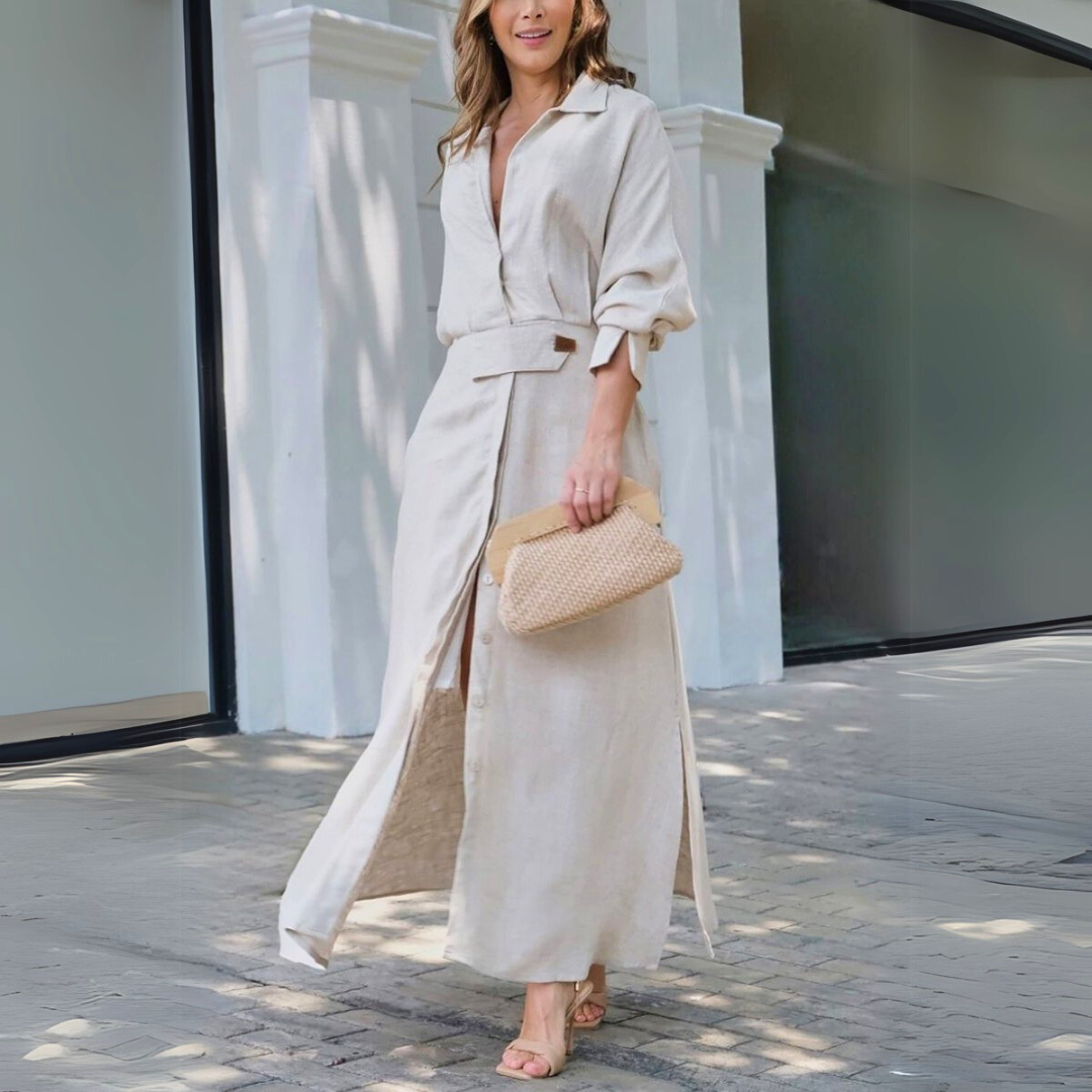 Lorianne™ | Elegant Maxi Dress with V-Neck