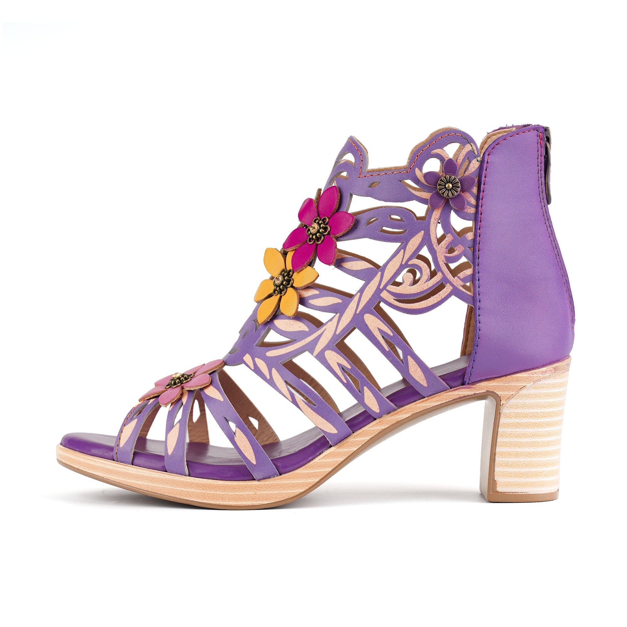 Orvella™ | Blooming Vine Cutout Heeled Sandal