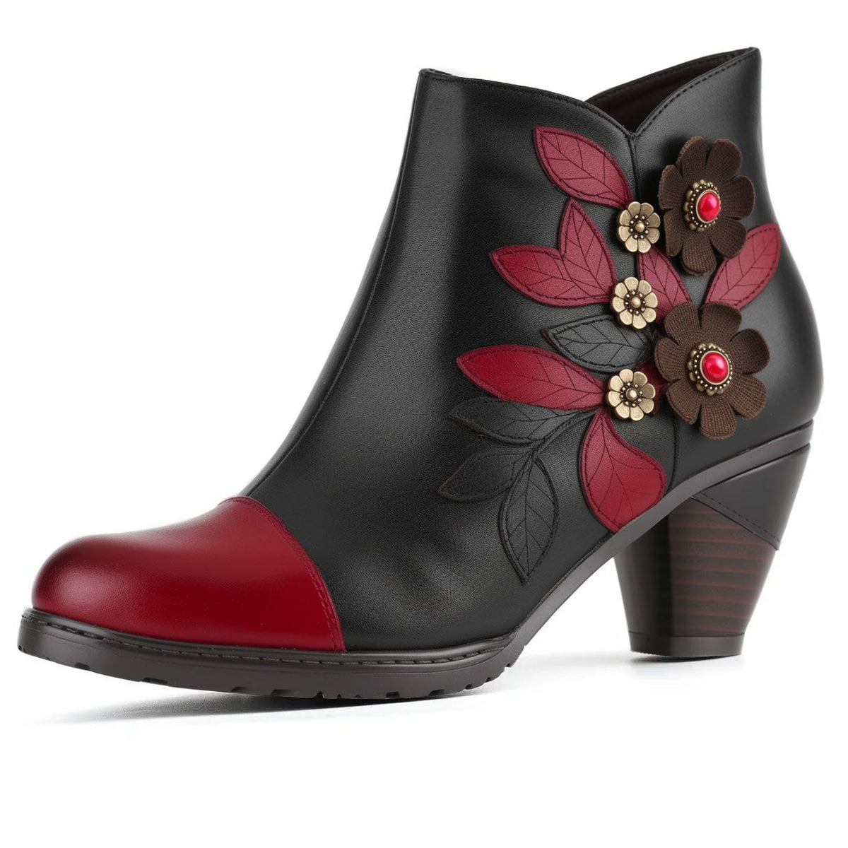 Bellantyne™ | Retro Boho Floral Charm Ankle Boots