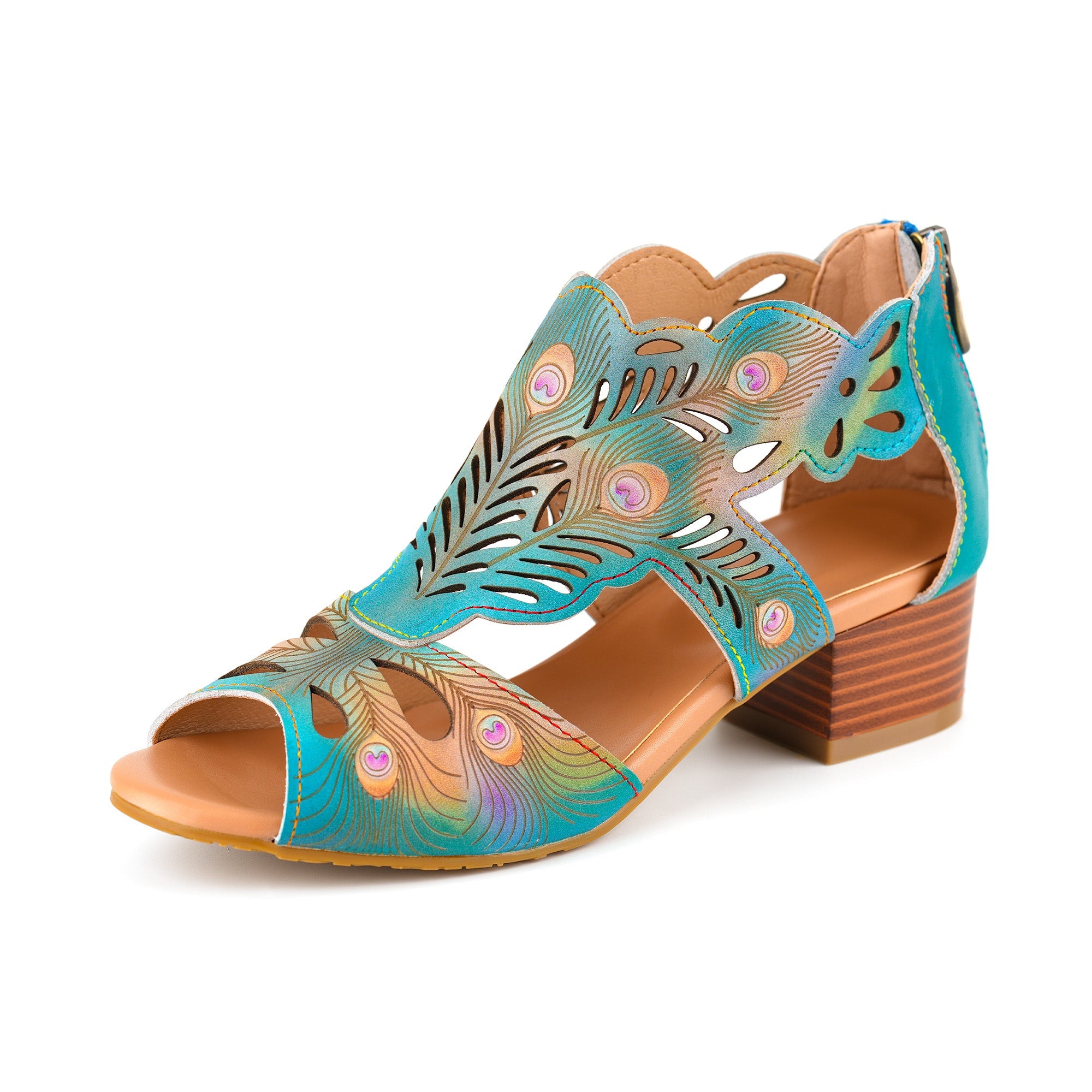 Fawnella™ | Peacock Cutout Sandal