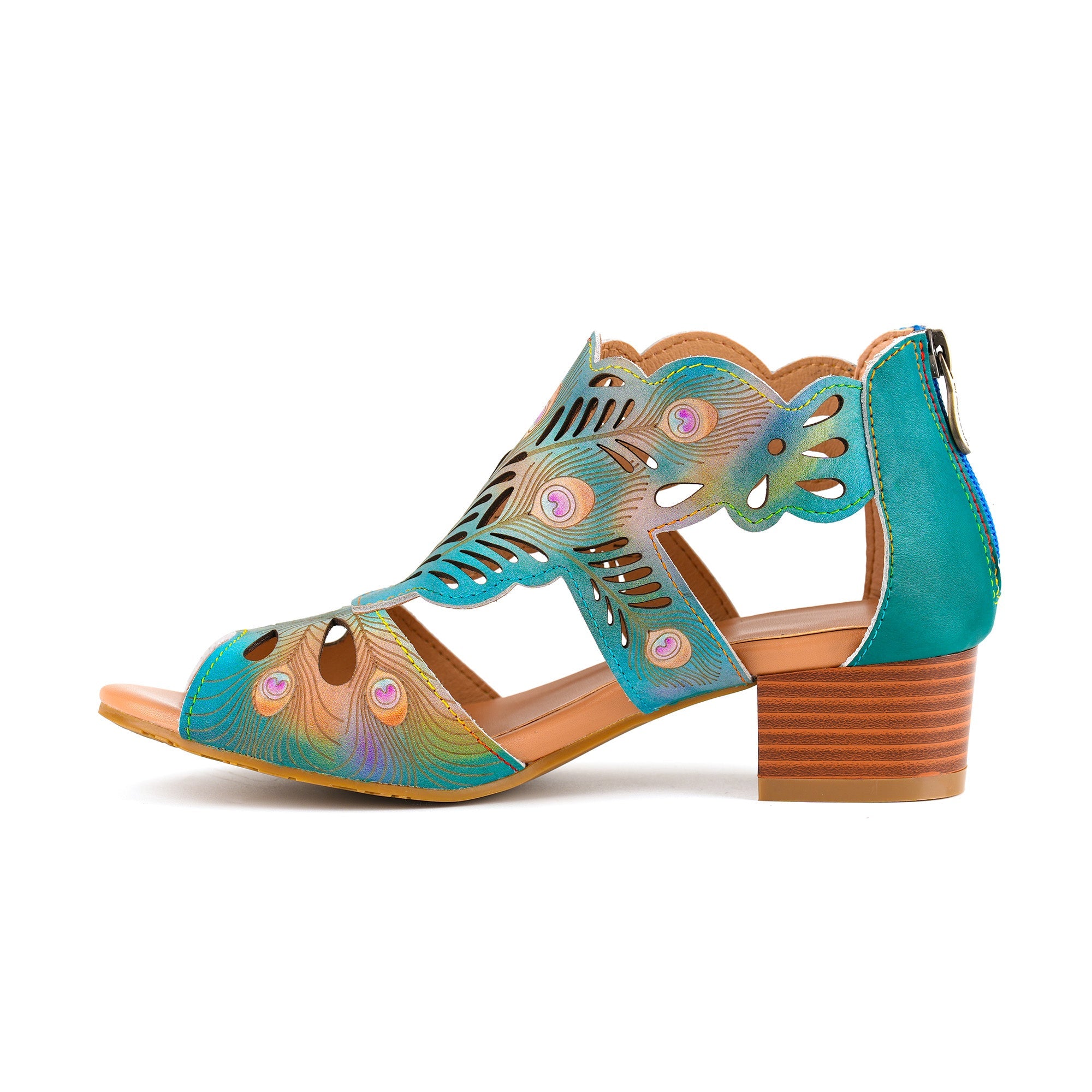 Fawnella™ | Peacock Cutout Sandal
