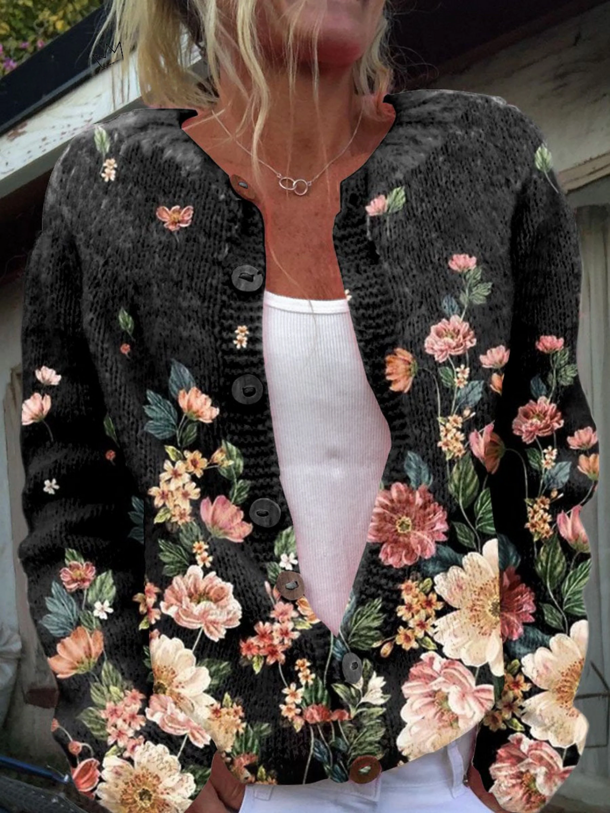 Dawnflora™ | Vintage Floral Cardigan