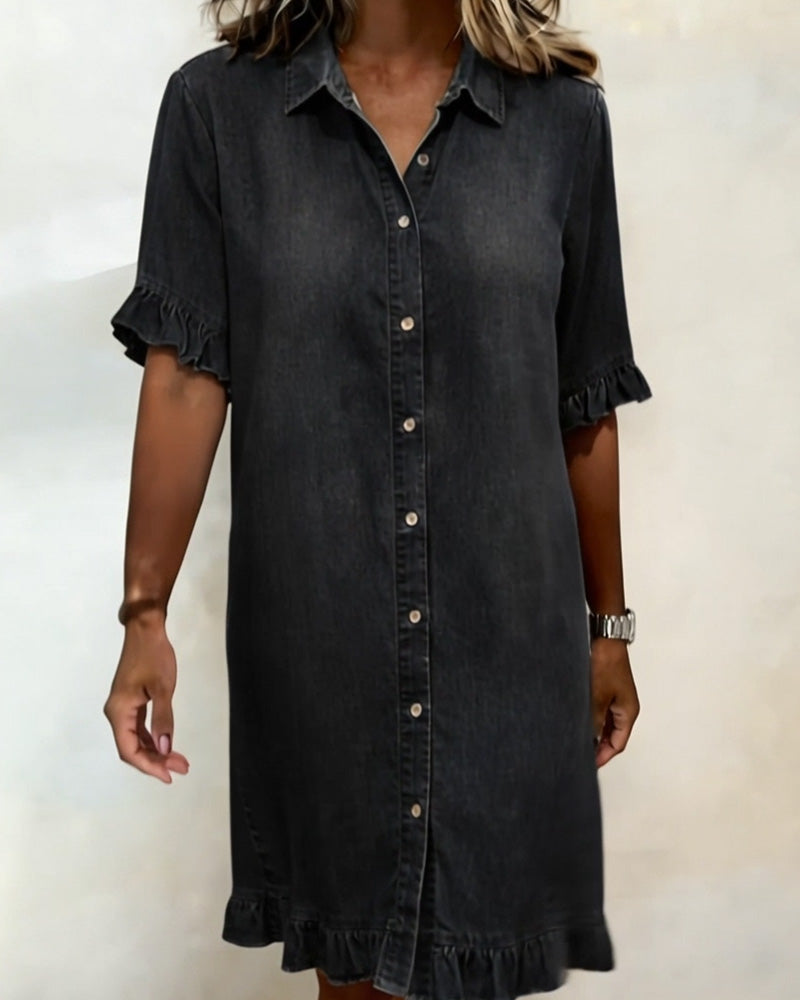 Remy™ | Ruffled Denim Shirt Dress