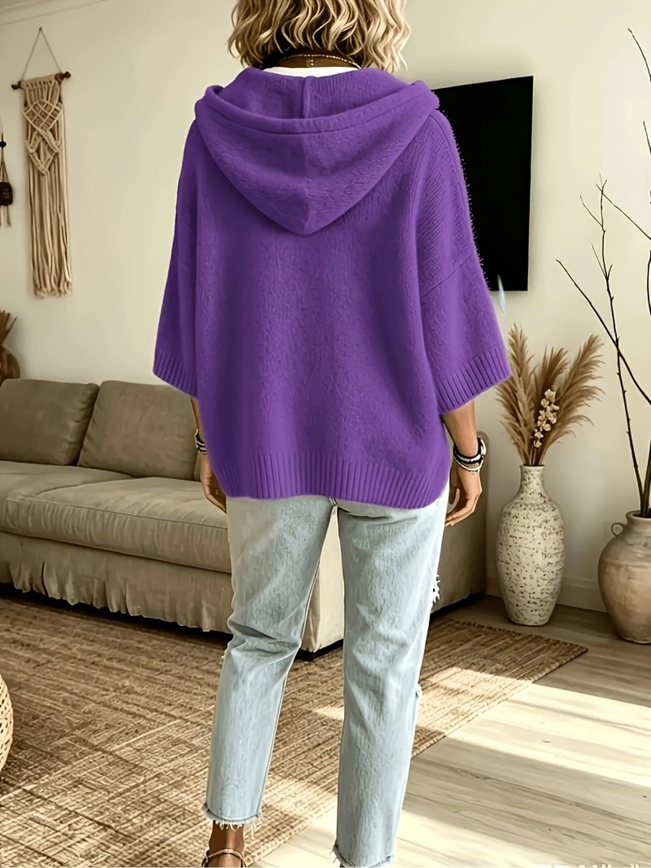 Daphne™ | Batwing Hooded Pullover Sweater