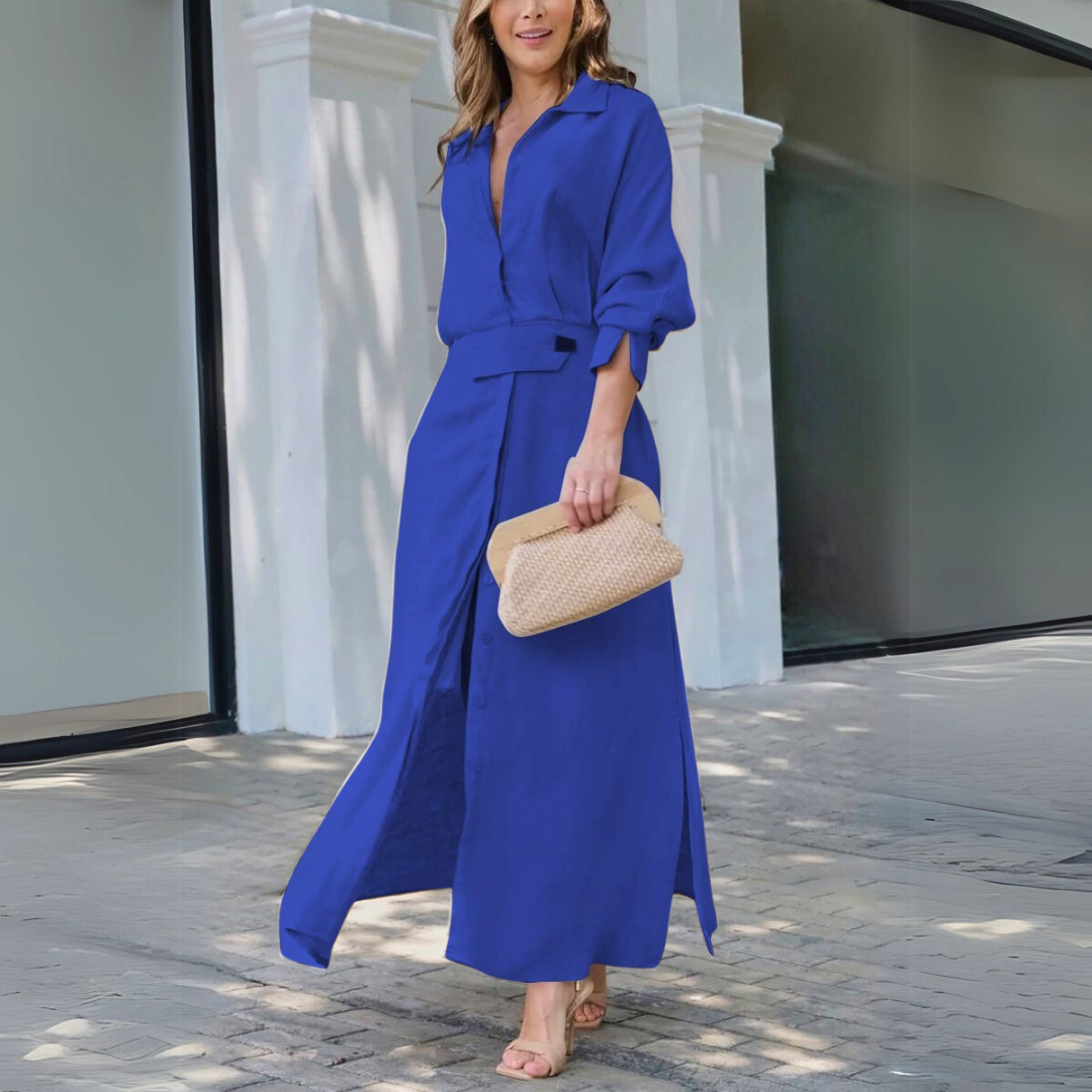 Lorianne™ | Elegant Maxi Dress with V-Neck
