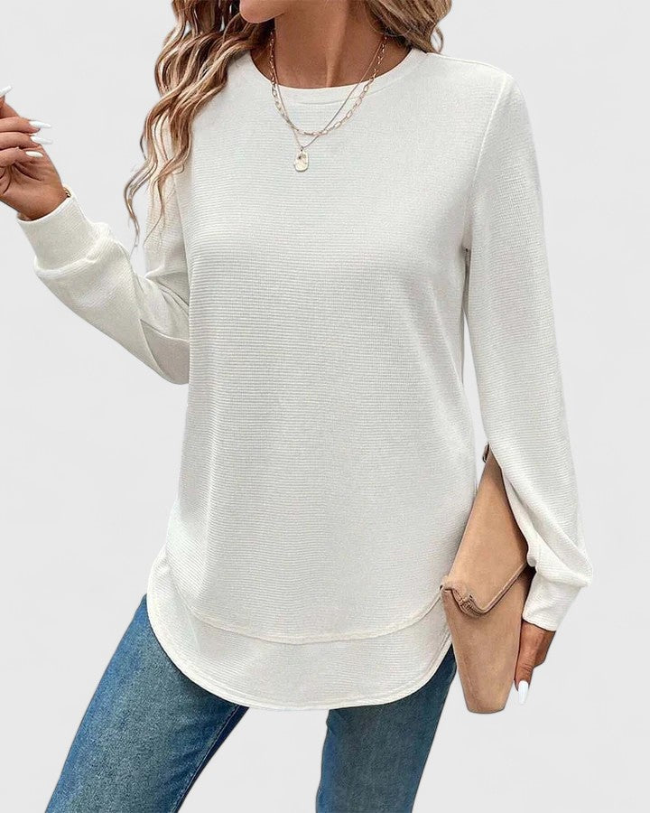 Elegant O-Neck Long Sleeve