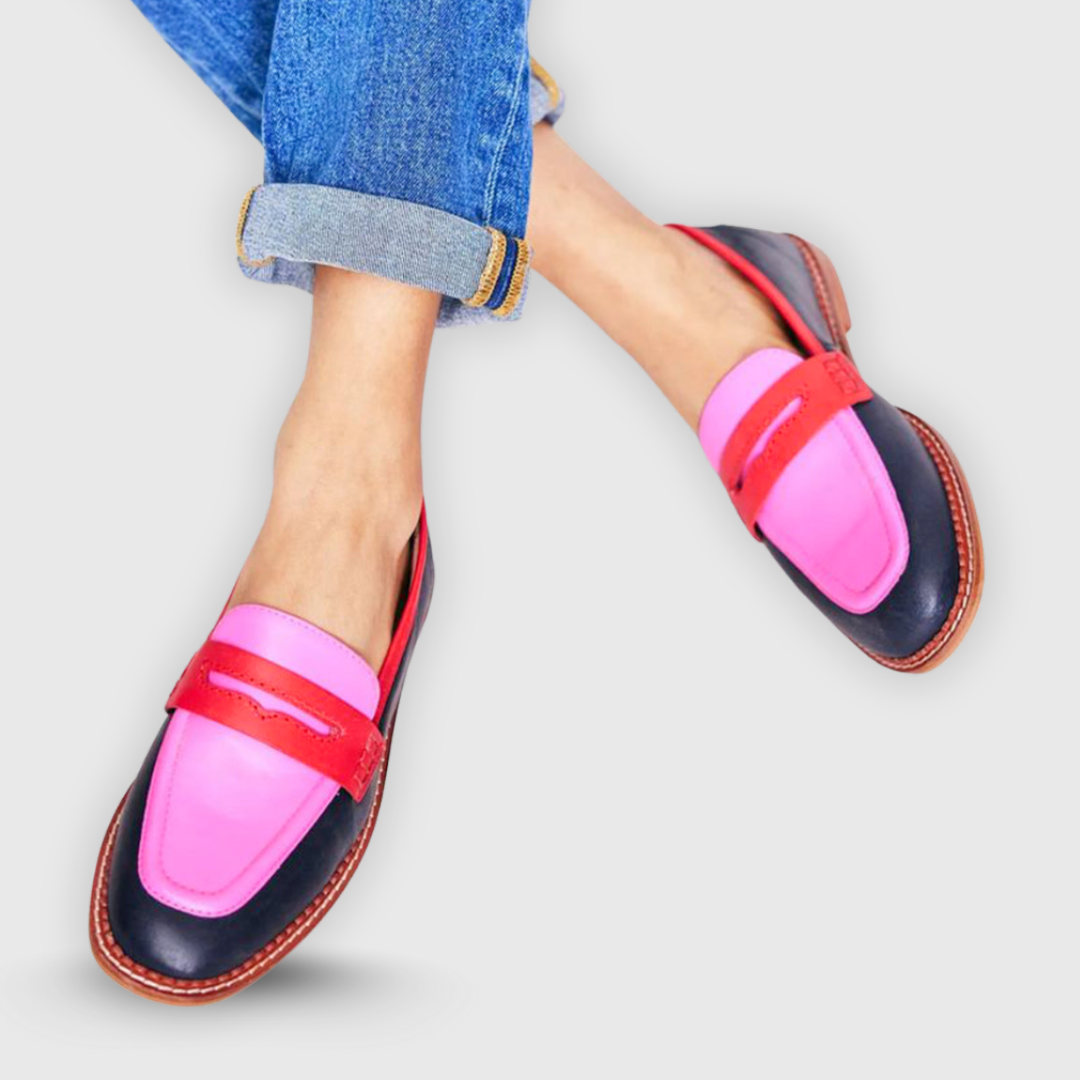 Averly™ | Contrast Penny Loafers