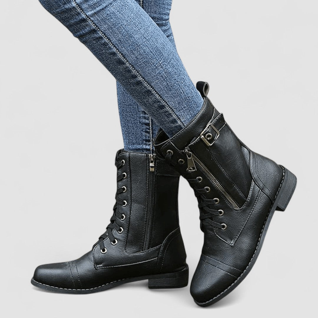 Elowyn™ | Buckled Combat Boots
