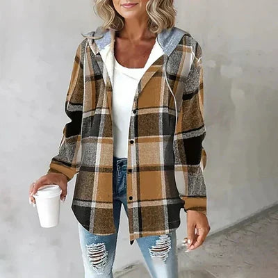 Glenrae™ | Hooded Plaid Shacket