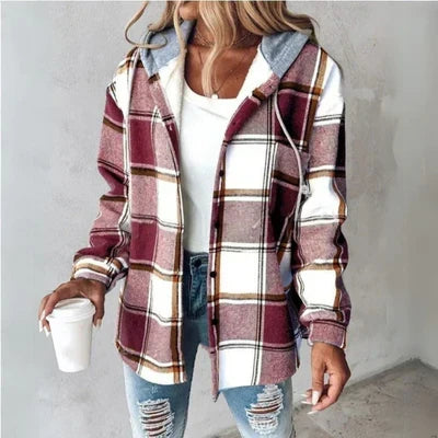 Glenrae™ | Hooded Plaid Shacket