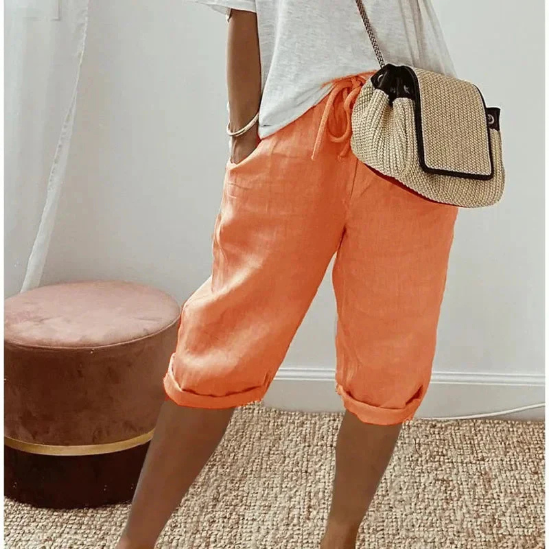 Annette™ | Drawstring Capri Shorts
