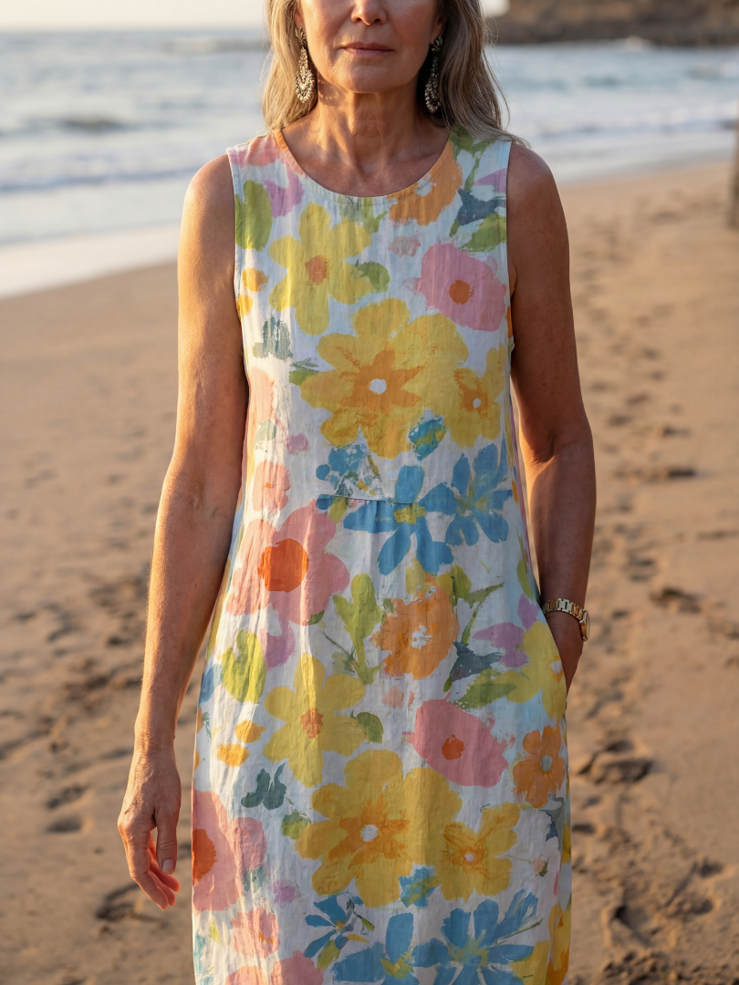 Esmé™ | Coastal Floral Midi Dress