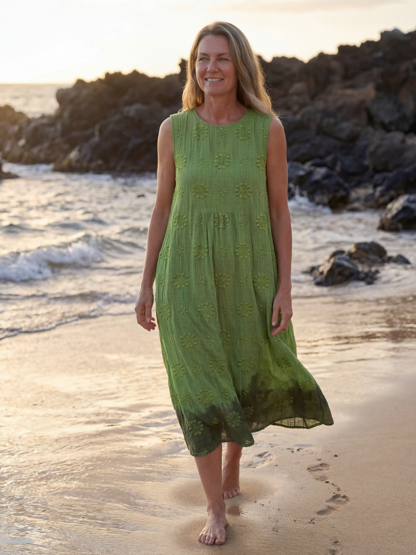 Nalani™ | Garden Texture Midi Dress