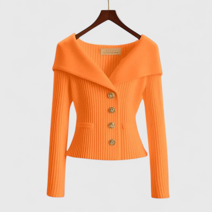 Annika™ | Off-Shoulder Button-Front Cardigan
