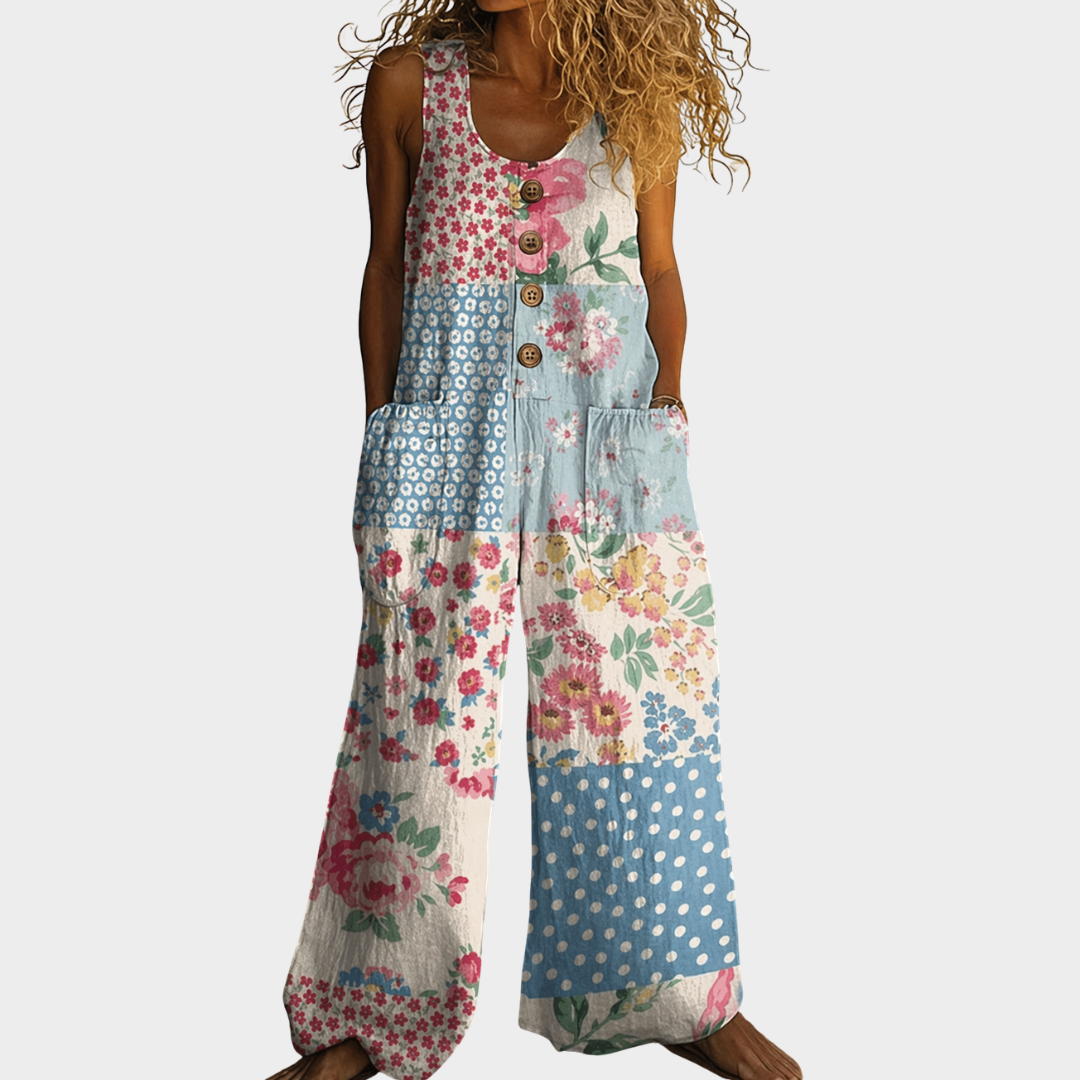 Flossie™ | Vintage Floral Jumpsuit