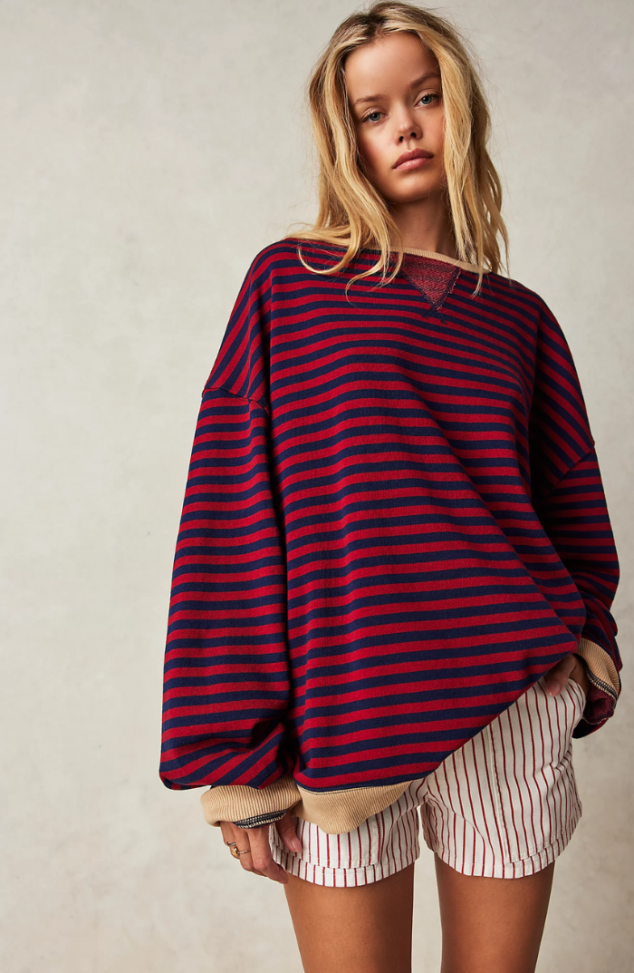 Frandelle™ | Striped Oversized Pullover