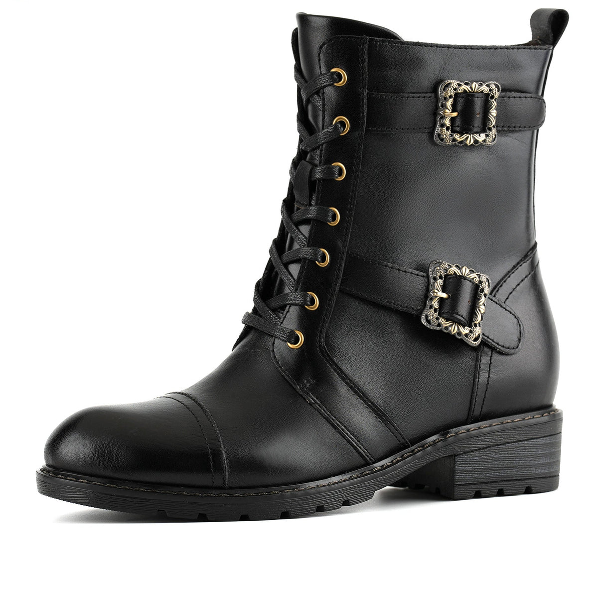 Orlena™ | Floral Lace-Up Ankle Boot