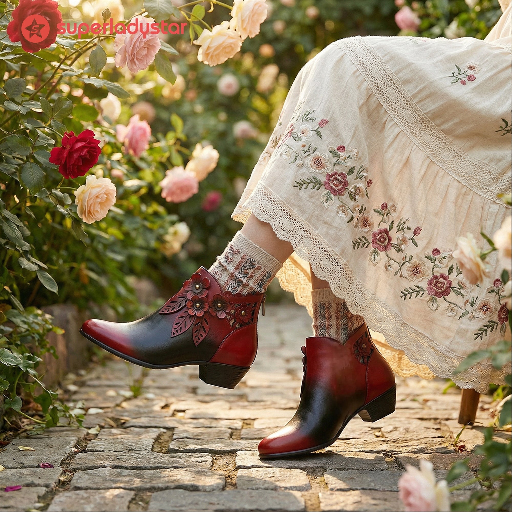 Novelle™ | Floral Ankle Bootie