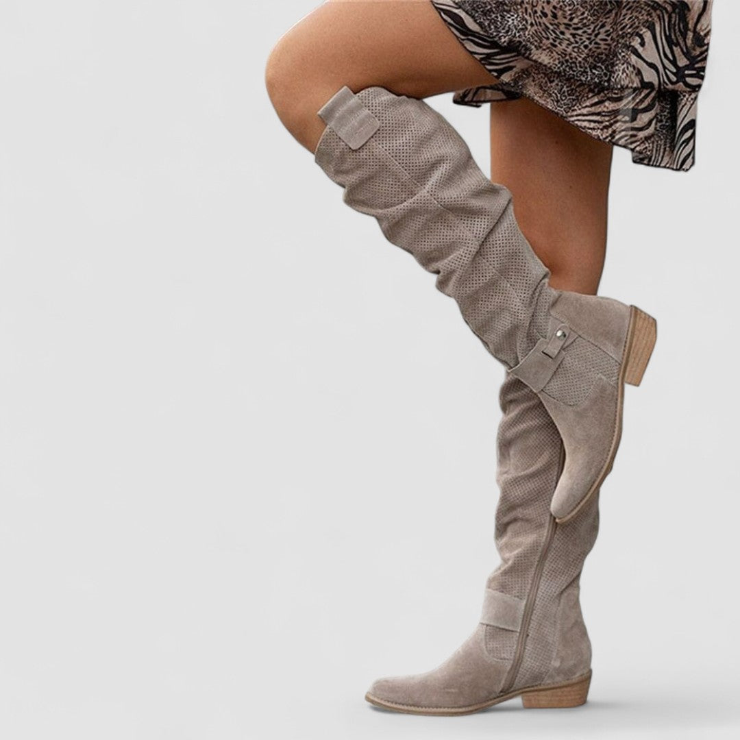 Delaney™ | Slouch Western Knee Boots