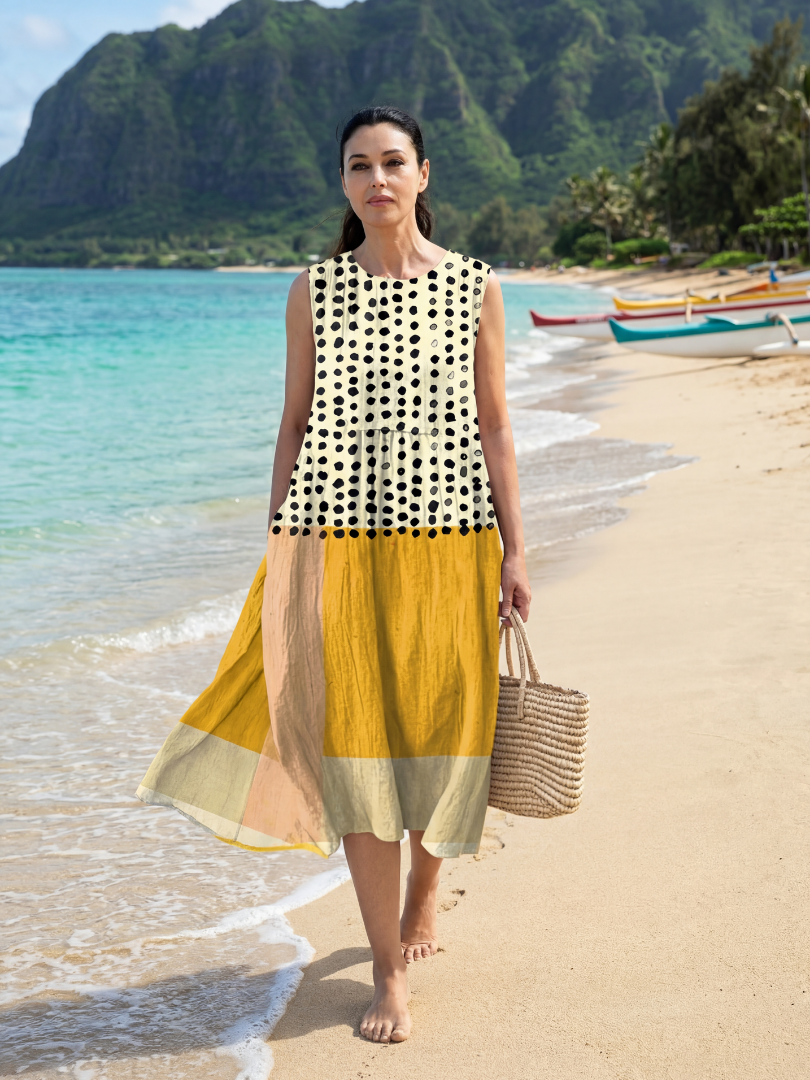 Azora™ | Garden Dot Midi Dress