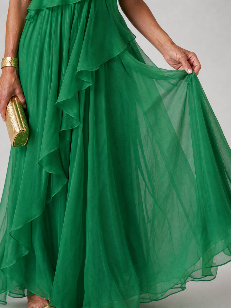 Verena™ | One-Shoulder Ruffle Maxi Dress