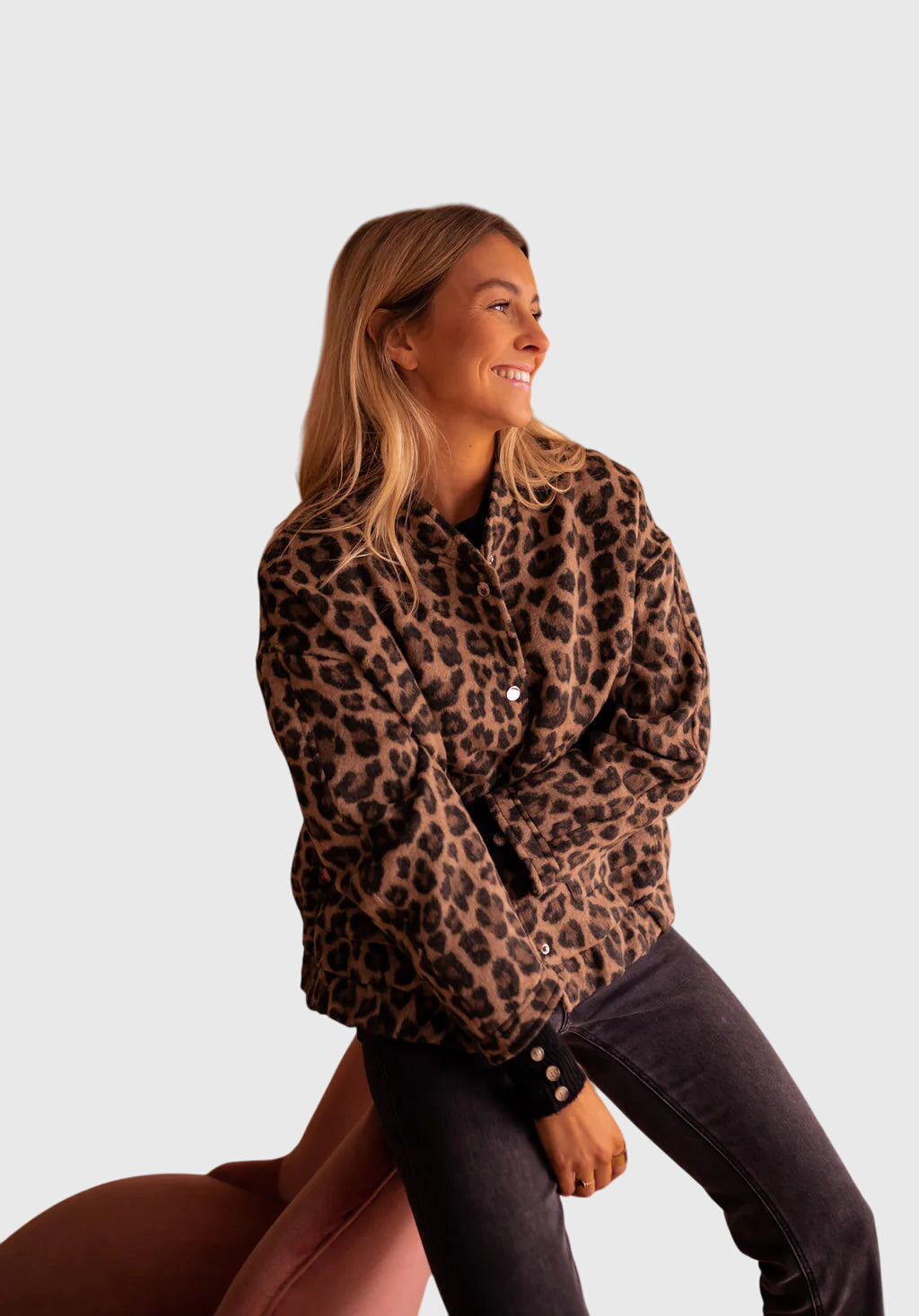 Stylish Leopard Print Jacket