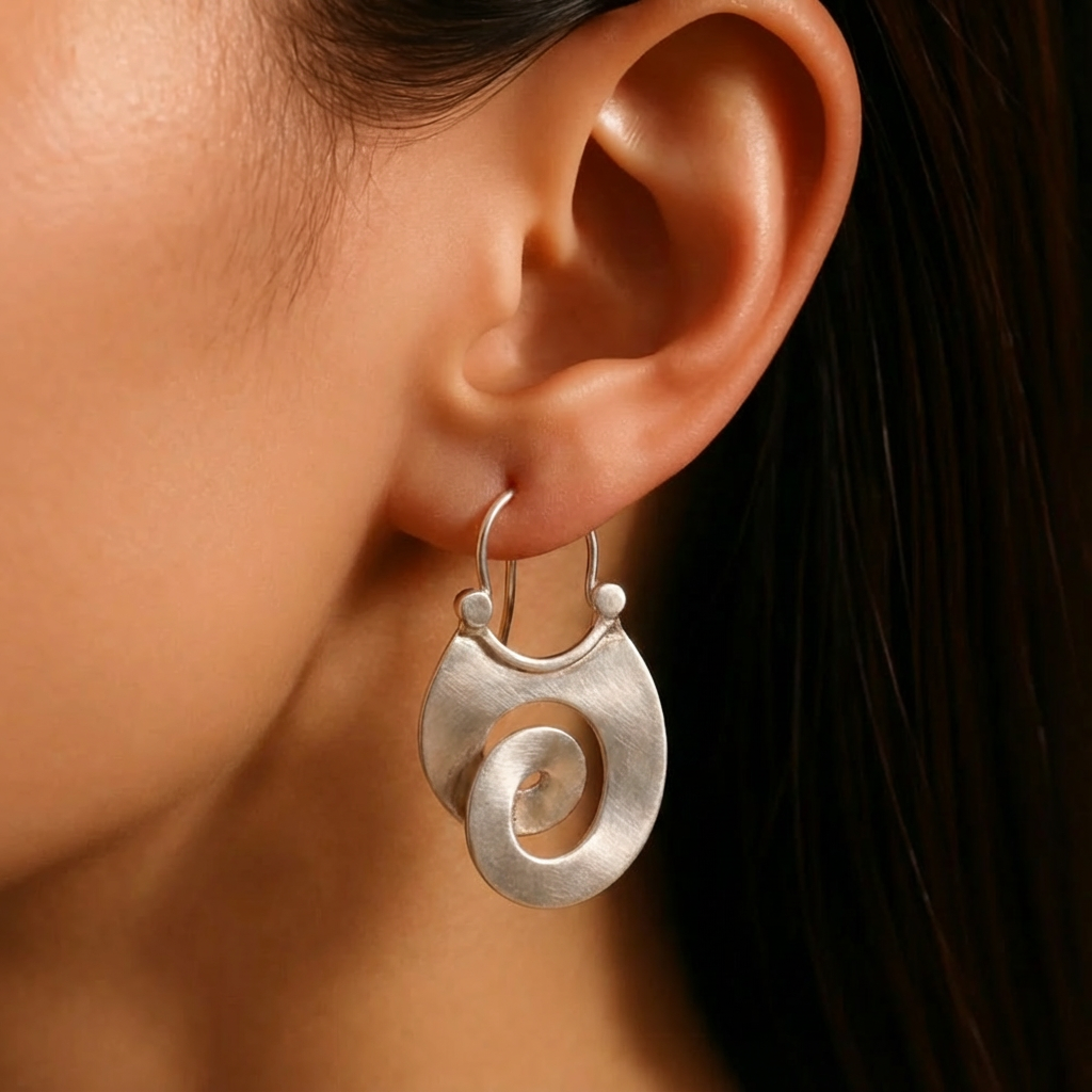 Kestara™ | Vintage Irregular Spiral Drop Earrings