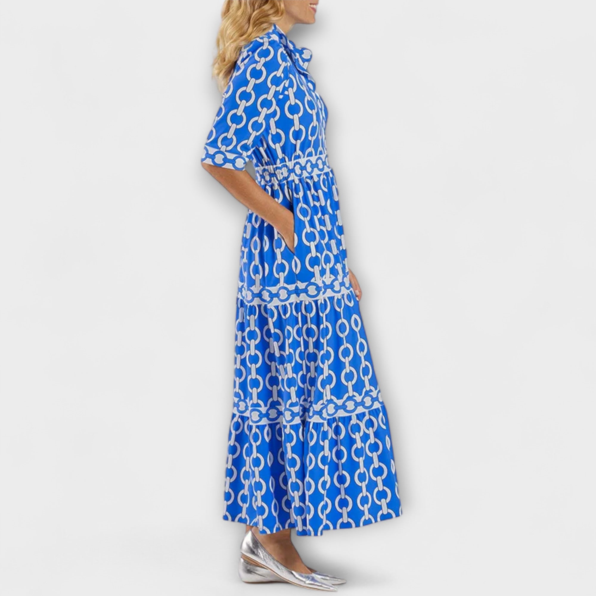 Gwendolyn™ | Midi Dress with Chain Print