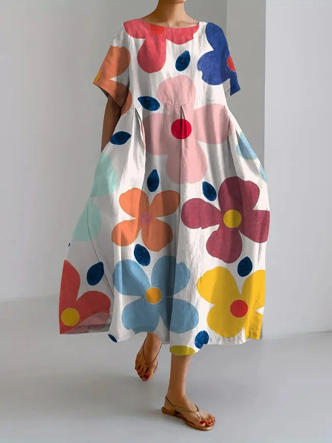 Gardenia™ | Colorful and Comfortable Midi Dress