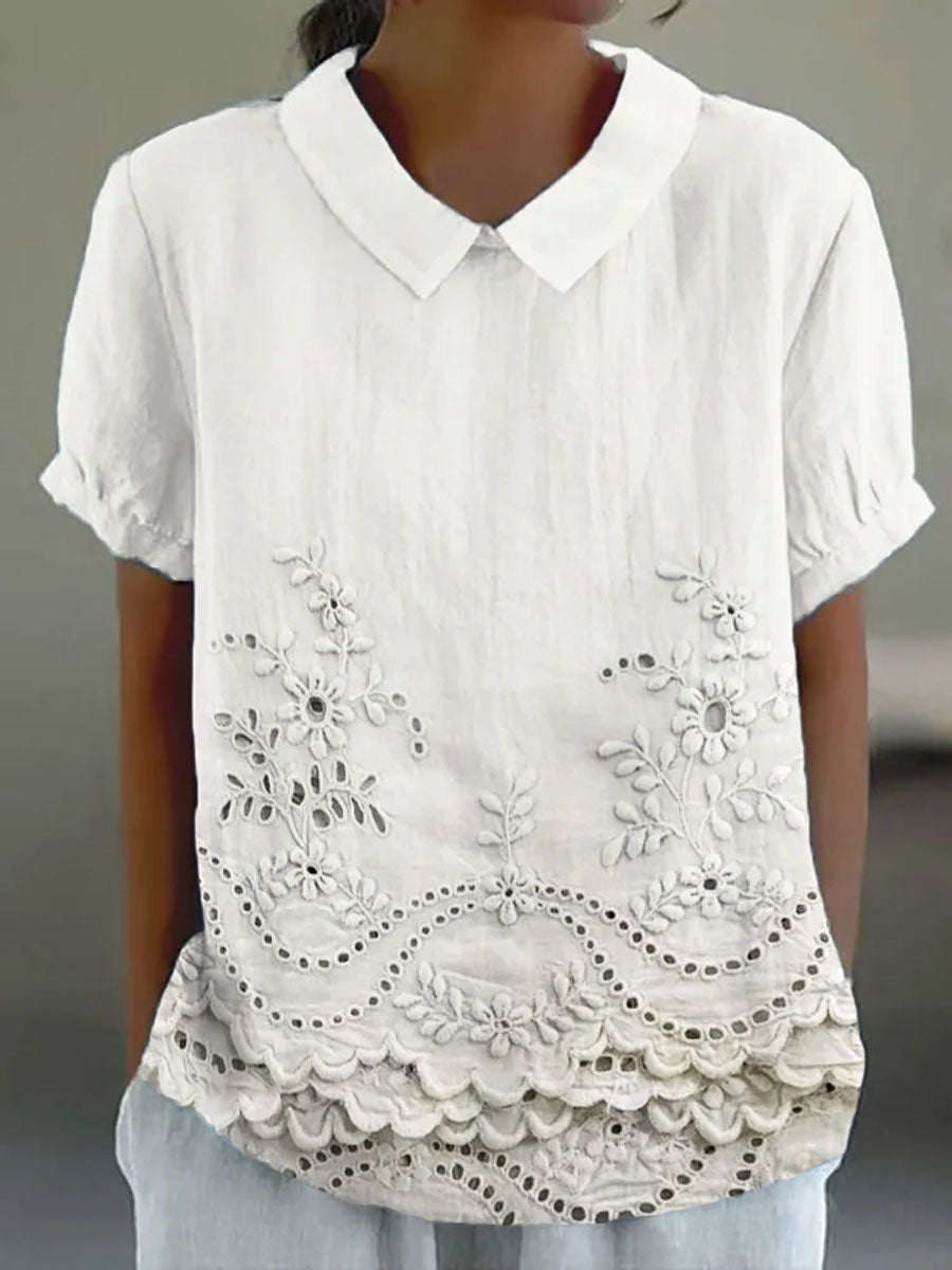 Klarette™ | Floral Embroidered Shirt